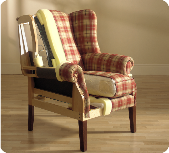 best upholstery Orlando wingback chair layers